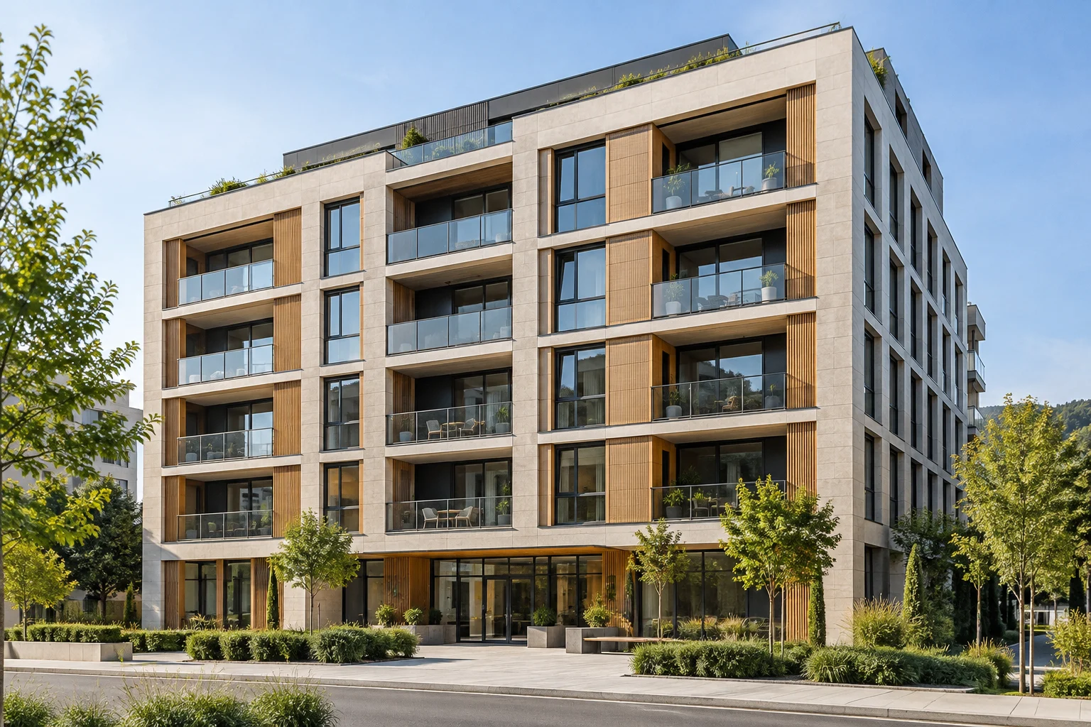 Edificio residencial y de oficinas terminado