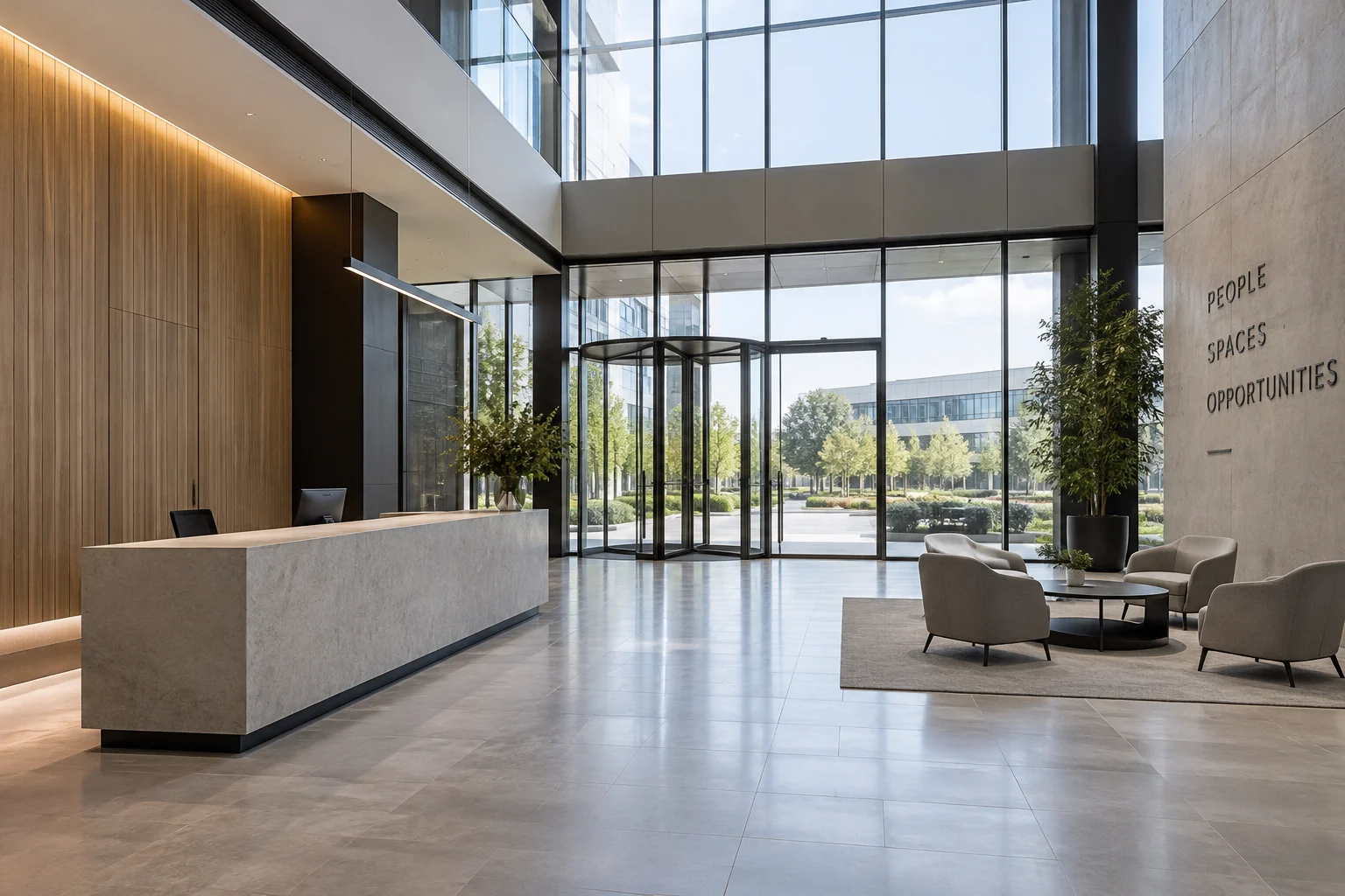Interior de oficinas de un edificio terciario